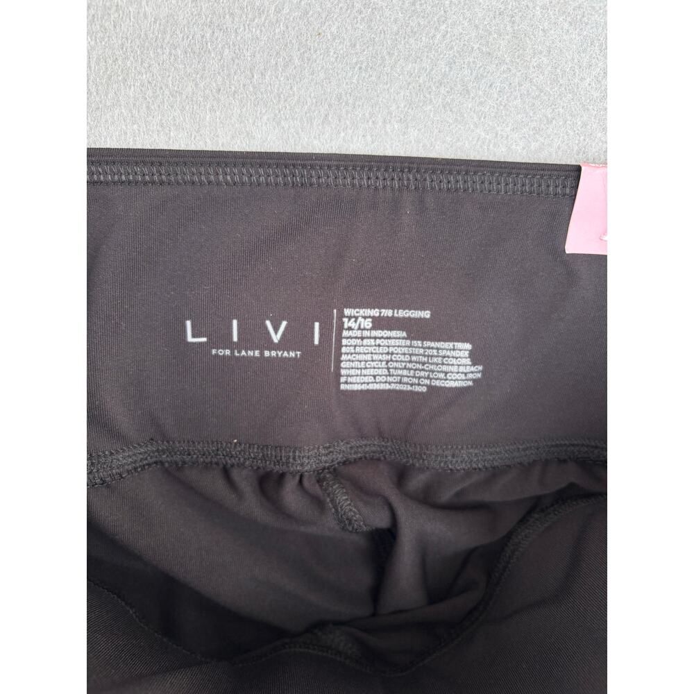 NWT Lane Bryant Livi 7/8 Legging SIZE 14/16 pockets gym activewear wicking black - Picture 7 of 7